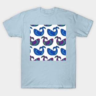 Whimsical Henna Whales T-Shirt